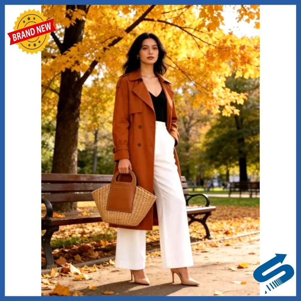 Handmade Straw Tote Bag Large Capacity Leather Stitching Boho Beach Travel Bag
